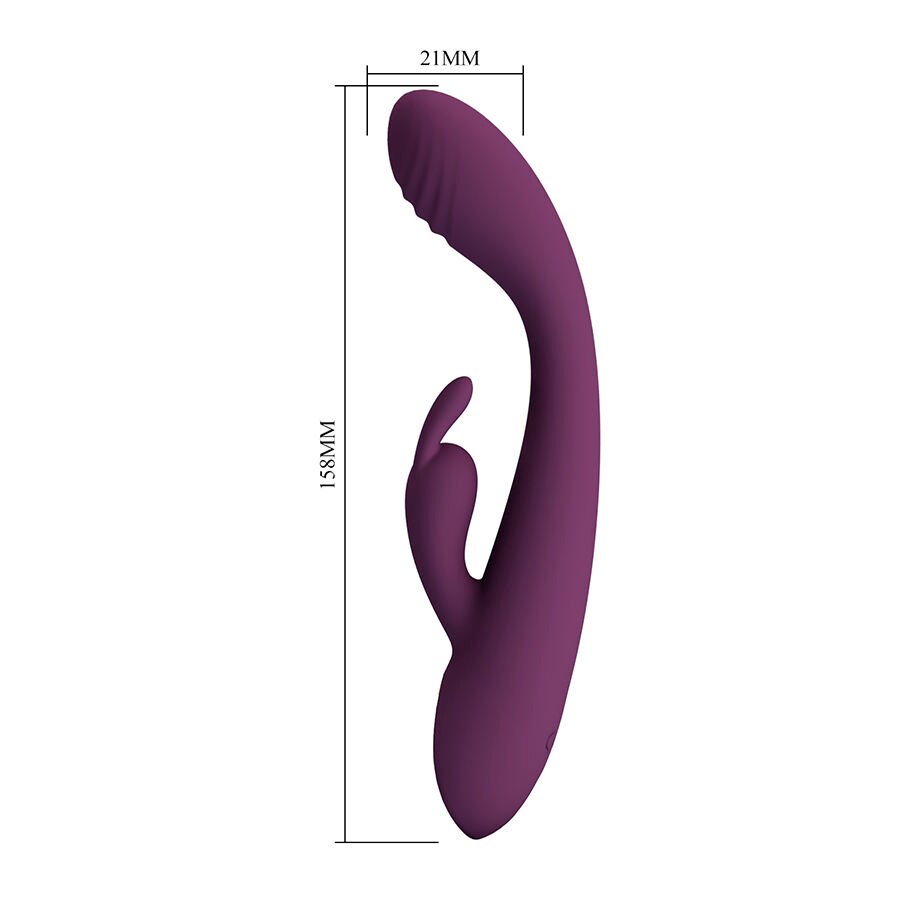 PRETTY LOVE - EMMA RABBIT PURPLE VIBRATOR WITH STIMULATOR