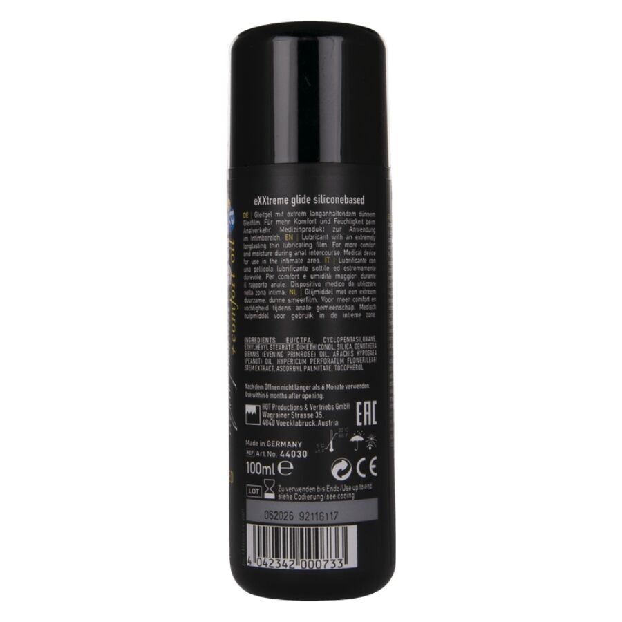 HOT - EXXTREME GLIDE SILICONEBASED LUBRICANT + COMFORT OIL A+ 100 ML