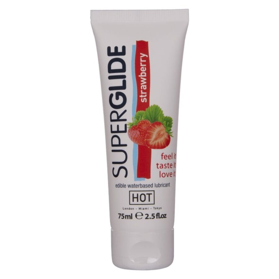 Buy Hot - Superglide Edible Lubricant Waterbased Strawberry 75 Ml