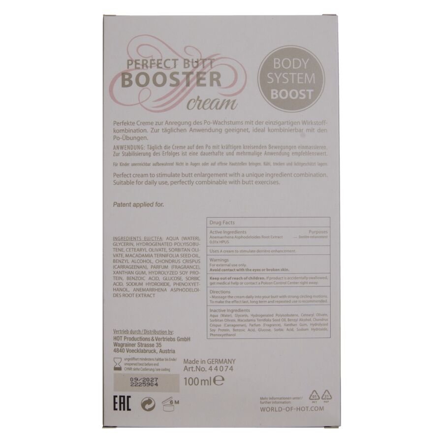 HOT - XXL BOOTY BOOSTER CREAM 100 ML