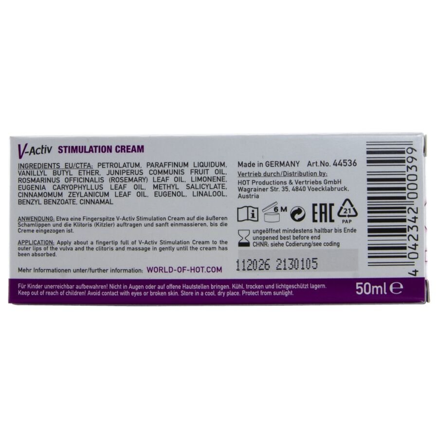 HOT - V-ACTIV STIMULATION CREAM FOR WOMEN 50 ML