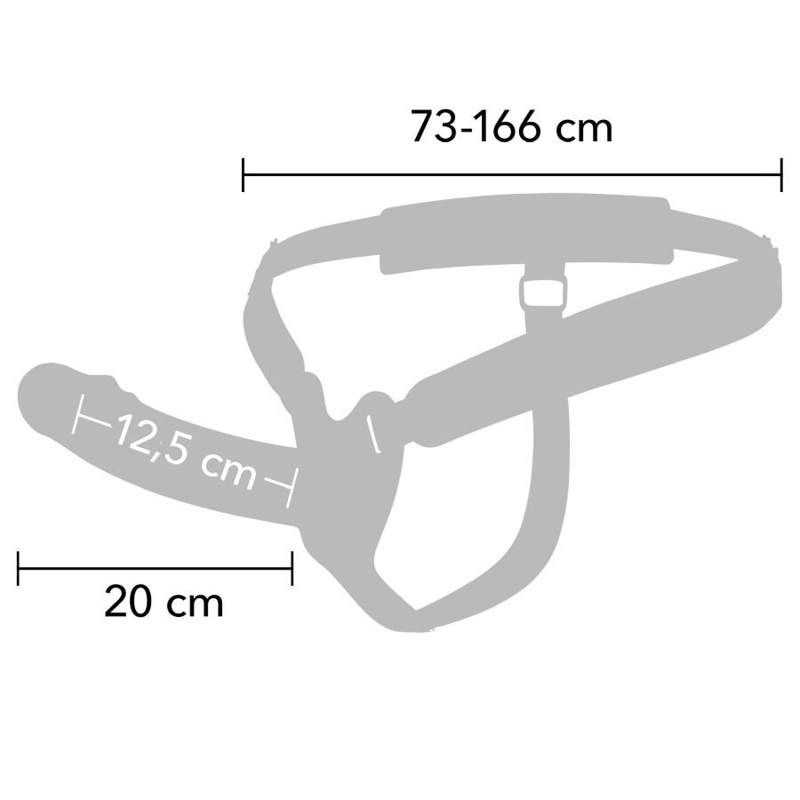 HIDDEN DESIRE - INFERNO VIBRATING PENIS SLEEVE STRAP-ON 20 CM