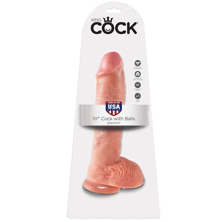 Buy King Cock - 10 Dildo Flesh With Balls 26.5 Cm