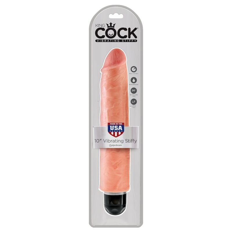 King Cock - 25.4 Cm Vibrating Stiffy Flesh KING COCK - 25.4 CM VIBRATING STIFFY FLESH
